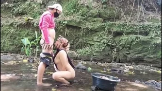 Ngewe Binor Dihutan Saat Mau Mandi Dikali